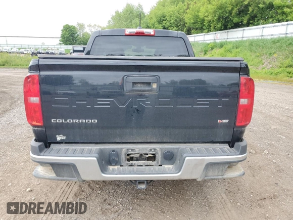 2022 Chevrolet Colorado 4WD Work Truck with VIN 1GCGTBEN2N1321979, listed as a Copart auction lot 57355355 with 20,570 mi miles and Non repairable. Bid and sale history available at DreamBid. Image 6.