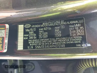 2023 Hyundai Tucson Limited with VIN 5NMJE3AE4PH270148, listed as a IAAI auction lot 41157042 with 42,463 mi miles. Bid and sale history available at carsss.com. Image 9.