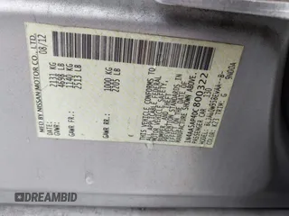 2013 Nissan Maxima S with VIN 1N4AA5AP4DC800322, listed as a IAAI auction lot 42082278 with 192,020 mi miles and . Bid and sale history available at DreamBid. Image 9.
