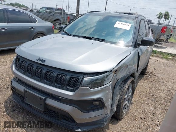2023 Jeep Compass Latitude with VIN 3C4NJDBN5PT509999, listed as a IAAI auction lot 42206354 with 62,165 mi miles and . Bid and sale history available at DreamBid. Image 17.