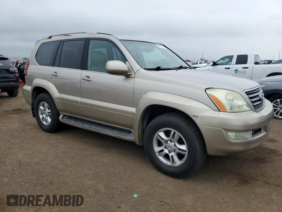 2004 Lexus GX 470 z VIN JTJBT20X740033069, wystawiony jako Copart lot #56011045 z przebiegiem 263 891 mil mil oraz Czysty tytuł • Clean title. Historia ofert i sprzedaży dostępna na DreamBid. Obrazek 4.