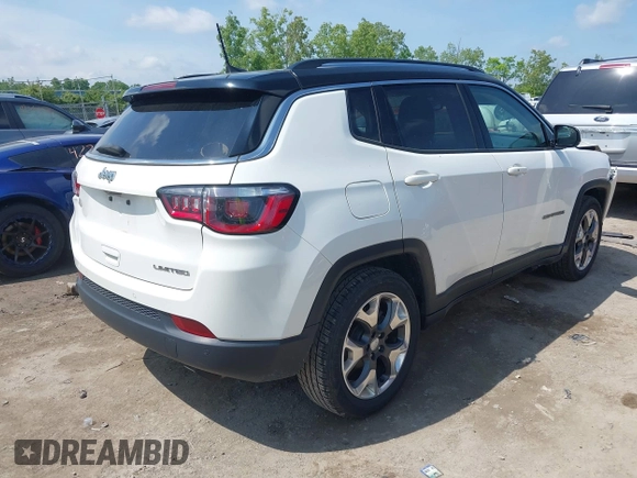 2019 Jeep Compass Limited with VIN 3C4NJCCB4KT743865, listed as a IAAI auction lot 42365744 with 65,273 mi miles and . Bid and sale history available at DreamBid. Image 4.