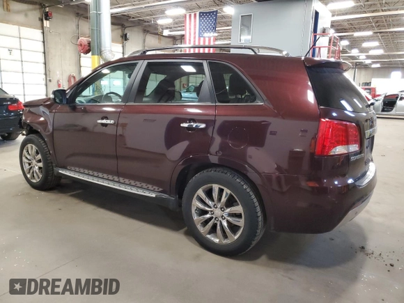 2012 Kia Sorento SX with VIN 5XYKW4A22CG297804, listed as a Copart auction lot 51800975 with 91,787 mi miles and Salvage Title. Bid and sale history available at carsss.com. Image 2.