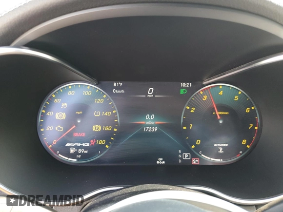 2021 Mercedes-Benz C with VIN W1KWK6EB7MG095077, listed as a Copart auction lot 63527184 with 17,239 mi miles and Salvage title. Bid and sale history available at DreamBid. Image 9.