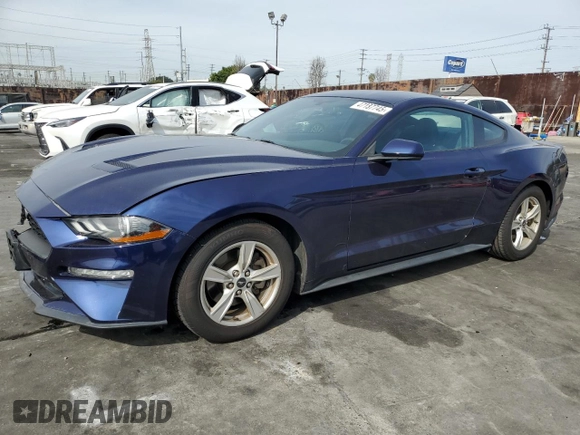 2020 Ford Mustang EcoBoost with VIN 1FA6P8TH6L5130481, listed as a Copart auction lot 47137745 with 56,408 mi miles and Salvage Title. Bid and sale history available at carsss.com. Image 1.