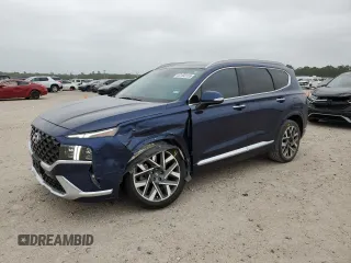 2023 Hyundai Santa Fe Calligraphy z VIN 5NMS54AL8PH492619, wystawiony jako Copart lot #52103155 z przebiegiem 43 358 mil mil oraz Szkoda całkowita • Salvage title. Historia ofert i sprzedaży dostępna na DreamBid. Obrazek 1.