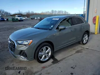 2020 Audi Q3 S line Premium with VIN WA1DECF32L1018403, listed as a Copart auction lot 49996235 with 141,608 mi miles and Clean Title. Bid and sale history available at carsss.com. Image 1.