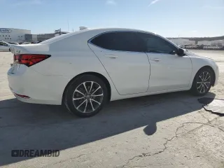 2015 Acura TLX V6 with VIN 19UUB2F38FA010465, listed as a Copart auction lot 49511815 with 153,232 mi miles and Salvage Title. Bid and sale history available at carsss.com. Image 3.