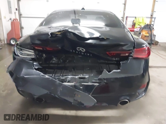 2018 Infiniti Q60 Luxe with VIN JN1EV7EK3JM340105, listed as a IAAI auction lot 41398824 with 62,722 mi miles and . Bid and sale history available at carsss.com. Image 6.