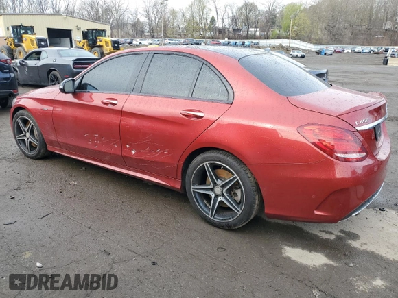 2016 Mercedes-Benz C 450 AMG z VIN 55SWF6EBXGU138130, wystawiony jako Copart lot #52935515 z przebiegiem 118 839 mil mil oraz Szkoda całkowita • Salvage title. Historia ofert i sprzedaży dostępna na DreamBid. Obrazek 2.
