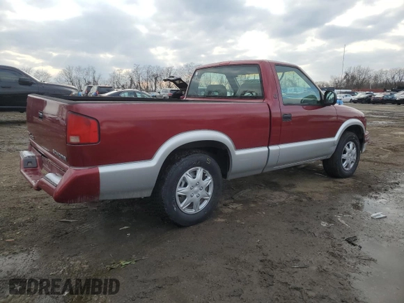 1997 GMC Sonoma SLS with VIN 1GTCS14X5V8503746, listed as a Copart auction lot 42554595 with 135,316 mi miles and Salvage Title. Bid and sale history available at carsss.com. Image 3.