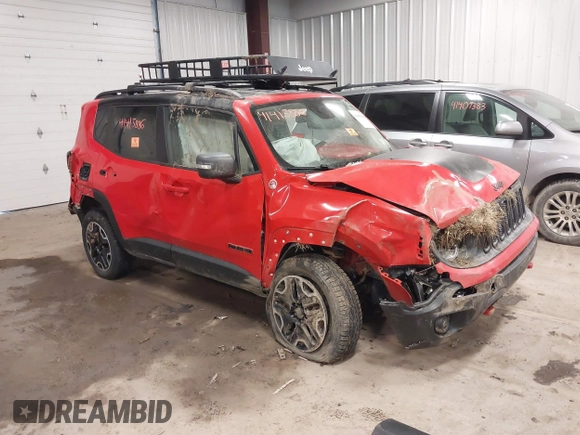 2016 Jeep Renegade Trailhawk with VIN ZACCJBCT7GPD60429, listed as a IAAI auction lot 41415886 with 89,072 mi miles and . Bid and sale history available at carsss.com. Image 1.