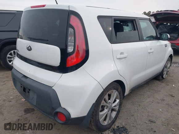 2014 Kia Soul + with VIN KNDJP3A55E7097836, listed as a IAAI auction lot 41276910 with 127,280 mi miles and . Bid and sale history available at DreamBid. Image 4.