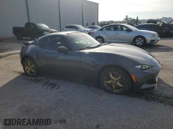 2017 Mazda MX-5 Miata Club with VIN JM1NDAL78H0109701, listed as a Copart auction lot 61522595 with 100,825 mi miles and Salvage title. Bid and sale history available at DreamBid. Image 4.