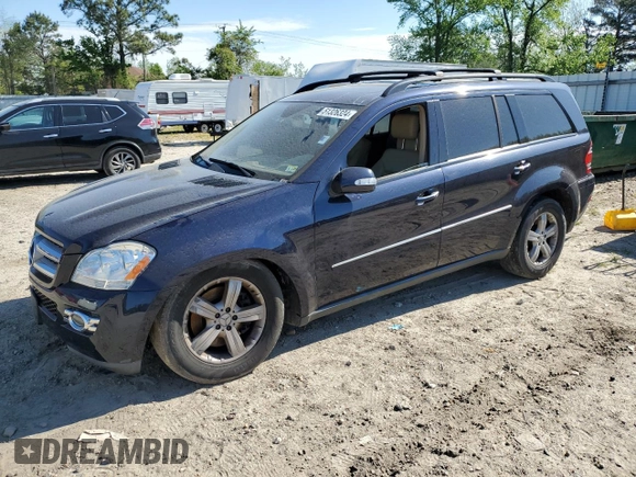 2007 Mercedes-Benz GL-Class with VIN 4JGBF71E27A183234, listed as a Copart auction lot 51326324 with 163,567 mi miles and Salvage Title. Bid and sale history available at carsss.com. Image 1.
