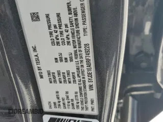 2024 Tesla Model 3 z VIN 5YJ3E1EA8RF749228, wystawiony jako Copart lot #54073925 z przebiegiem 5 369 mil mil oraz Szkoda całkowita • Salvage title. Historia ofert i sprzedaży dostępna na DreamBid. Obrazek 12.