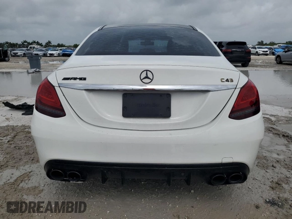 2019 Mercedes-Benz C 43 AMG with VIN 55SWF6EB9KU289078, listed as a Copart auction lot 61717885 with 64,168 mi miles and Salvage title. Bid and sale history available at DreamBid. Image 6.