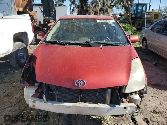 2006 Toyota Prius with VIN JTDKB22U667523845, listed as a Copart auction lot 80785524 with 0 mi miles and Salvage Title. Bid and sale history available at carsss.com. Image 5.