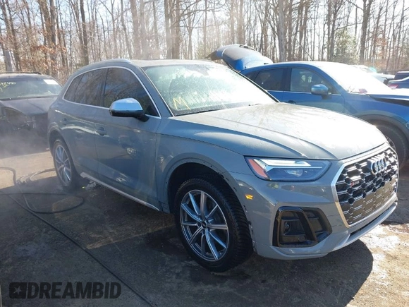 2021 Audi SQ5 Premium Plus with VIN WA1B4AFYXM2026352, listed as a IAAI auction lot 41875342 with 86,474 mi miles. Bid and sale history available at carsss.com. Image 1.