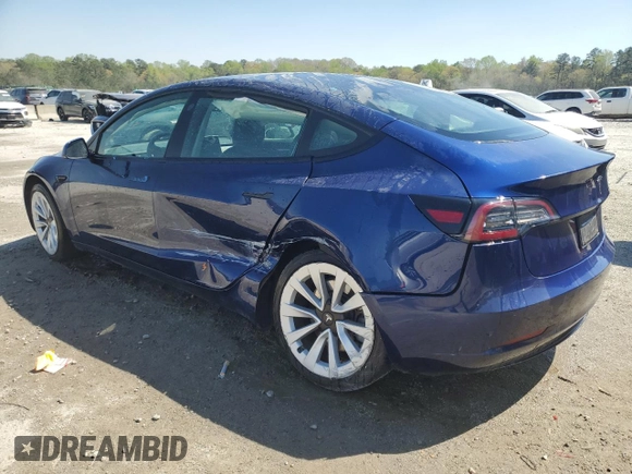 2022 Tesla Model 3 with VIN 5YJ3E1EA1NF370825, listed as a Copart auction lot 51017325 with 95,978 mi miles and Salvage Title. Bid and sale history available at carsss.com. Image 2.