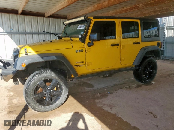 2015 Jeep Wrangler Unlimited Sport with VIN 1C4BJWDG1FL566224, listed as a Copart auction lot 64113195 with 127,445 mi miles and Clean title. Bid and sale history available at DreamBid. Image 1.