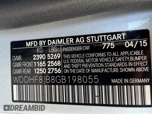 2016 Mercedes-Benz E 350 Luxury with VIN WDDHF8JB8GB198055, listed as a Copart auction lot 61106865 with 90,962 mi miles and Clean title. Bid and sale history available at DreamBid. Image 10.