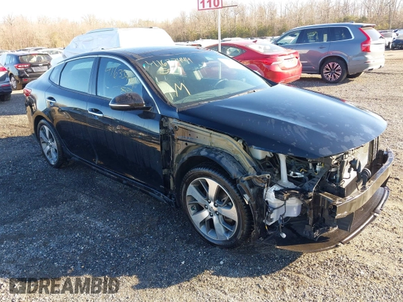 2019 Kia Optima LX with VIN 5XXGT4L37KG368275, listed as a IAAI auction lot 41633444 with 81,136 mi miles. Bid and sale history available at carsss.com. Image 1.