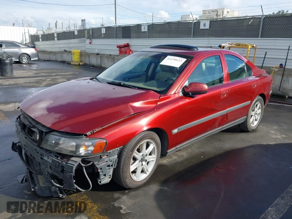 2002 Volvo S60 with VIN YV1RS61R722142705, listed as a IAAI auction lot 41430613 with 248,816 mi miles. Bid and sale history available at carsss.com. Image 2.