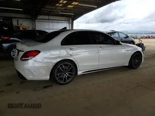 2020 Mercedes-Benz C 43 AMG with VIN 55SWF6EB6LU332227, listed as a Copart auction lot 46474325 with 93,148 mi miles and Salvage Title. Bid and sale history available at carsss.com. Image 3.