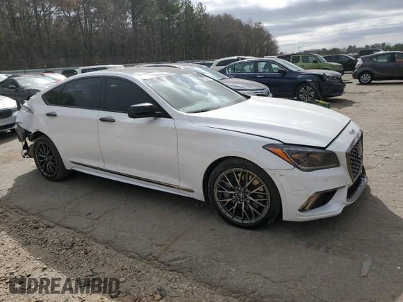 2019 Genesis G80 3.3T Sport with VIN KMHGN4JB0KU295809, listed as a Copart auction lot 47528785 with 85,173 mi miles and Salvage Title. Bid and sale history available at carsss.com. Image 4.