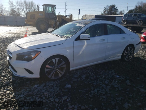 2018 Mercedes-Benz CLA with VIN WDDSJ4GB0JN691996, listed as a Copart auction lot 71502112 with 50,080 mi miles. Bid and sale history available at carsss.com. Image 1.