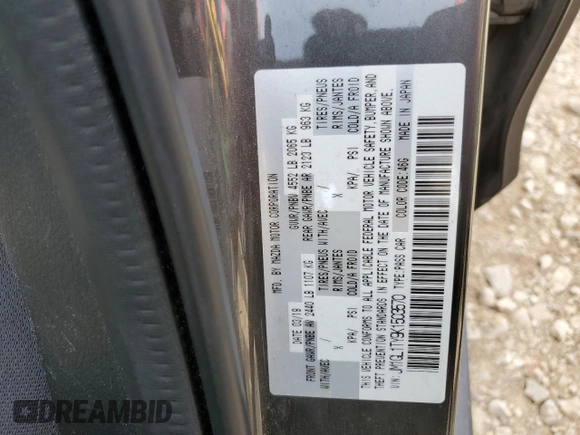 2019 Mazda 6 Grand Touring with VIN JM1GL1TY9K1503570, listed as a Copart auction lot 47049915 with 64,492 mi miles and Salvage Title. Bid and sale history available at carsss.com. Image 12.