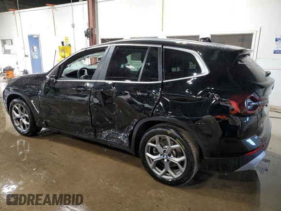 2023 BMW X3 xDrive30i with VIN 5UX53DP01P9R97895, listed as a Copart auction lot 87586265 with 18,193 mi miles and Salvage Title. Bid and sale history available at carsss.com. Image 2.