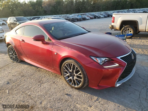2015 Lexus RC 350 with VIN JTHHE5BC3F5004532, listed as a Copart auction lot 73953314 with 76,432 mi miles and Salvage Title. Bid and sale history available at carsss.com. Image 4.