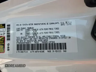 2022 Toyota Tacoma SR с VIN 3TYRX5GN3NT040471, выставлен на аукционе Copart как лот 60150965 с пробегом 46 396 миль миль и Списание • Salvage title. История ставок и продаж доступна на DreamBid. Изображение 13.
