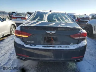 2015 Hyundai Genesis 3.8L with VIN KMHGN4JE0FU018271, listed as a Copart auction lot 42048535 with 92,760 mi miles and Salvage Title. Bid and sale history available at carsss.com. Image 6.