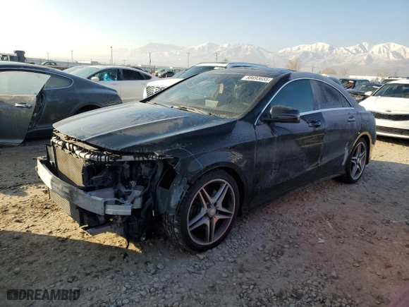 2015 Mercedes-Benz CLA-Class CLA 250 with VIN WDDSJ4EB7FN176729, listed as a Copart auction lot 88693655 with 114,651 mi miles and Salvage Title. Bid and sale history available at carsss.com. Image 1.