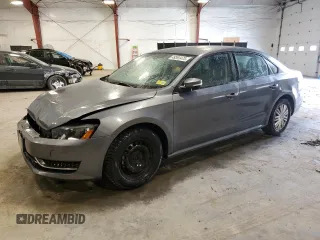 2014 Volkswagen Passat S w/Nav with VIN 1VWAP7A34EC022183, listed as a Copart auction lot 49393475 with 98,379 mi miles and Salvage Title. Bid and sale history available at carsss.com. Image 1.