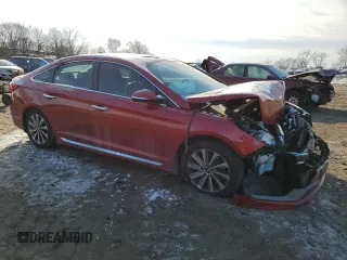 2017 Hyundai Sonata Sport with VIN 5NPE34AF6HH469065, listed as a Copart auction lot 41884845 with 119,447 mi miles and Salvage Title. Bid and sale history available at carsss.com. Image 4.
