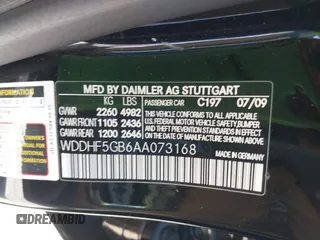 2010 Mercedes-Benz E 350 Luxury with VIN WDDHF5GB6AA073168, listed as a IAAI auction lot 42218124 with 164,950 mi miles and . Bid and sale history available at DreamBid. Image 9.