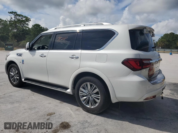 2020 Infiniti QX80 LUXE with VIN JN8AZ2NF4L9702006, listed as a Copart auction lot 68035344 with 71,280 mi miles and Salvage Title. Bid and sale history available at carsss.com. Image 2.