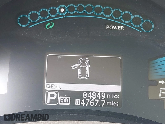 2015 Nissan LEAF SV with VIN 1N4AZ0CP1FC329225, listed as a IAAI auction lot 41403177 with 84,849 mi miles. Bid and sale history available at carsss.com. Image 12.