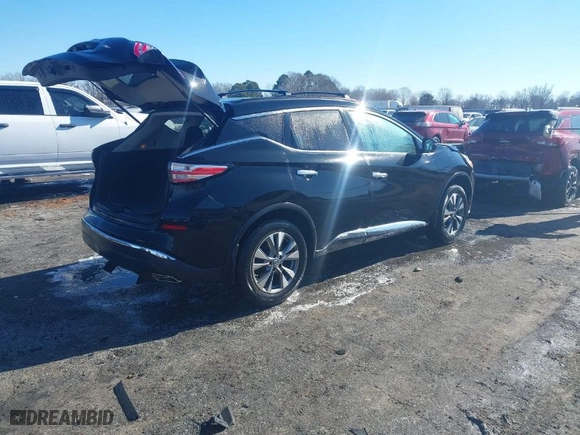 2016 Nissan Murano S with VIN 5N1AZ2MG4GN156791, listed as a IAAI auction lot 41390742 with 140,578 mi miles. Bid and sale history available at carsss.com. Image 4.