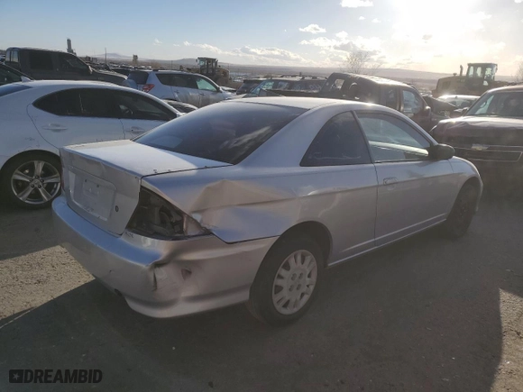 2004 Honda Civic LX with VIN 1HGEM21524L063915, listed as a Copart auction lot 47951805 with 172,877 mi miles and Salvage Title. Bid and sale history available at carsss.com. Image 3.