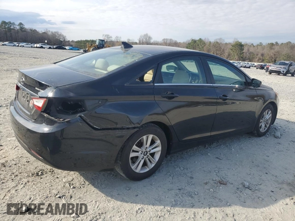 2013 Hyundai Sonata GLS with VIN 5NPEB4AC1DH553829, listed as a Copart auction lot 44601845 with 107,567 mi miles and Salvage Title. Bid and sale history available at carsss.com. Image 3.