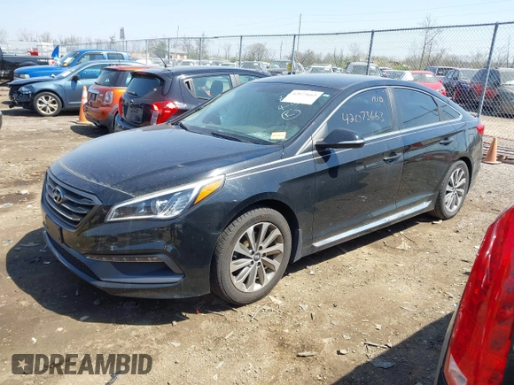 2015 Hyundai Sonata Limited with VIN 5NPE34AFXFH234603, listed as a IAAI auction lot 42073663 with 77,050 mi miles and . Bid and sale history available at carsss.com. Image 17.