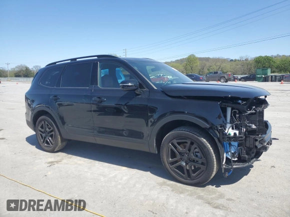 2025 Kia Telluride SX X-Line with VIN 5XYP5DGC0SG599325, listed as a Copart auction lot 51951635 with 3,212 mi miles and Salvage title. Bid and sale history available at DreamBid. Image 4.