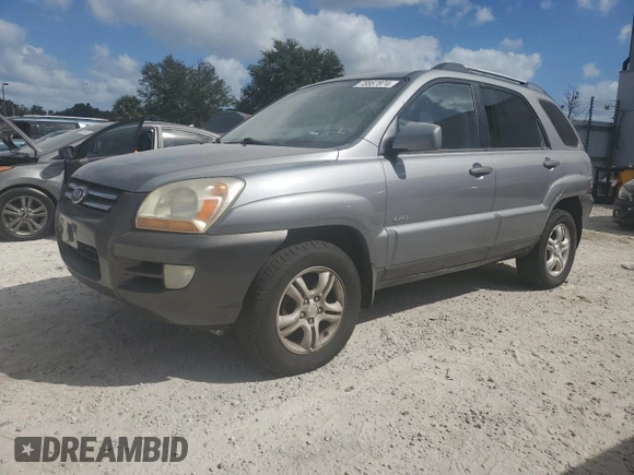 2005 Kia Sportage LX with VIN KNDJE723757076660, listed as a Copart auction lot 86119444 with 106,000 mi miles and Clean Title. Bid and sale history available at carsss.com. Image 1.