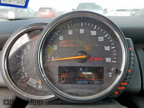 2017 MINI Hardtop 4 Door Cooper with VIN WMWXU1C39H2D58177, listed as a Copart auction lot 57845085 with 120,534 mi miles and Salvage title. Bid and sale history available at DreamBid. Image 9.