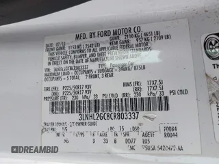 2012 Lincoln MKZ with VIN 3LNHL2GC8CR803337, listed as a IAAI auction lot 42338288 with Not provided miles and . Bid and sale history available at DreamBid. Image 9.
